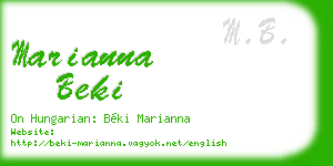 marianna beki business card